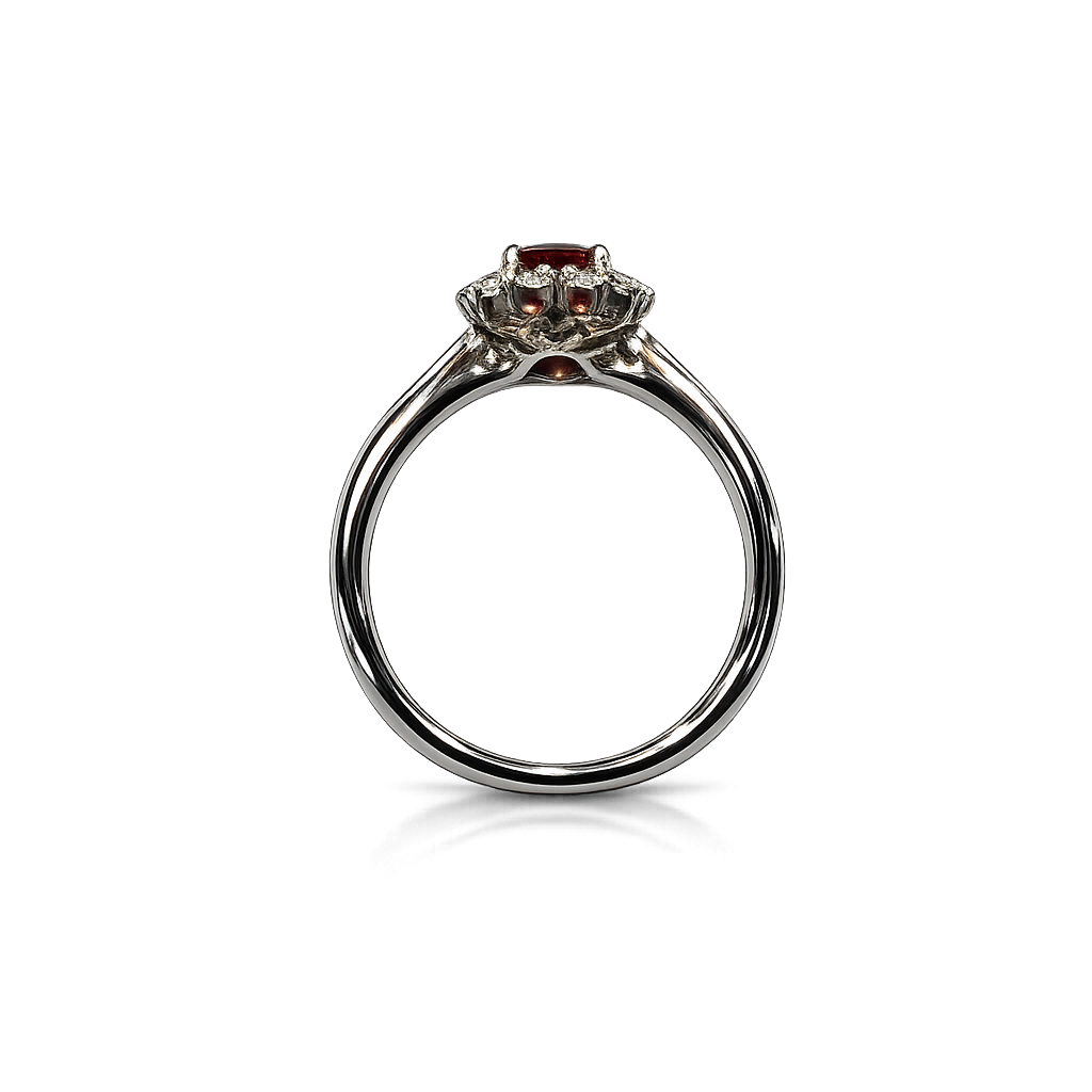 Anello oro Rubino 1.00 ct e Diamanti Naturali