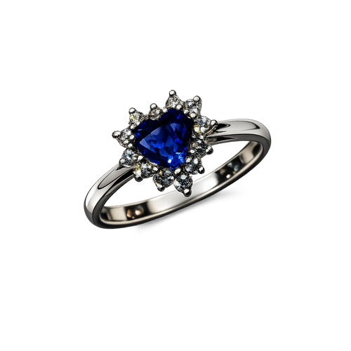 Anello oro Zaffiro e Diamanti Naturali