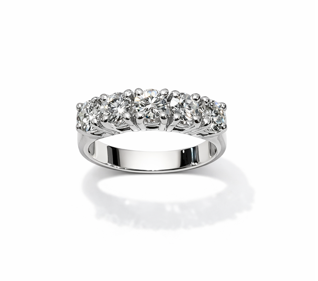 Anello Rivière 5 diamanti 1.30 ct